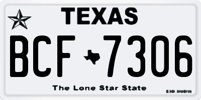 TX license plate BCF7306