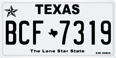 TX license plate BCF7319