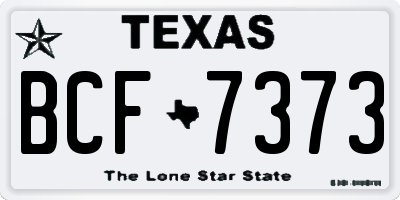 TX license plate BCF7373
