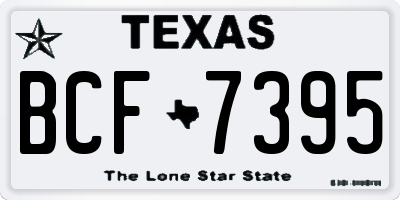 TX license plate BCF7395
