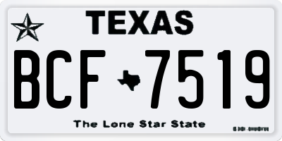 TX license plate BCF7519