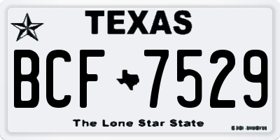 TX license plate BCF7529