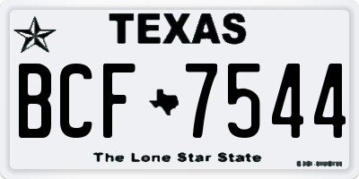 TX license plate BCF7544
