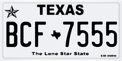 TX license plate BCF7555