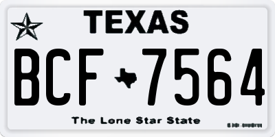 TX license plate BCF7564