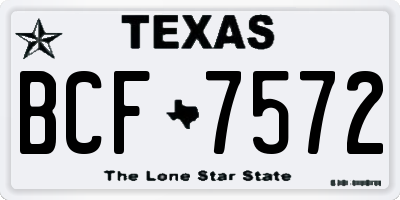 TX license plate BCF7572