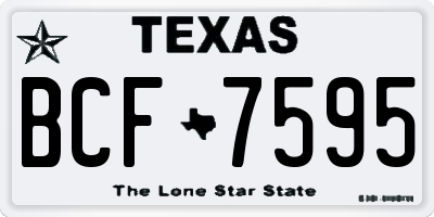 TX license plate BCF7595