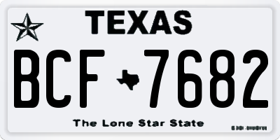 TX license plate BCF7682
