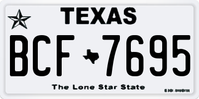 TX license plate BCF7695