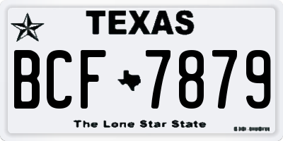 TX license plate BCF7879