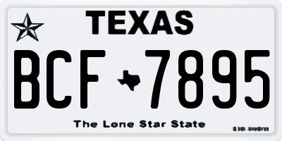 TX license plate BCF7895