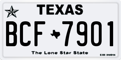 TX license plate BCF7901