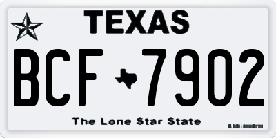 TX license plate BCF7902