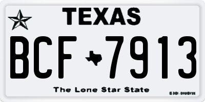 TX license plate BCF7913