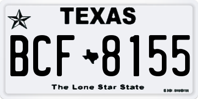TX license plate BCF8155