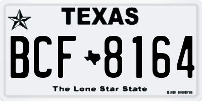 TX license plate BCF8164