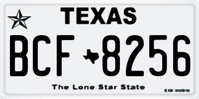 TX license plate BCF8256