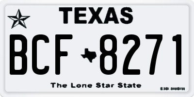 TX license plate BCF8271