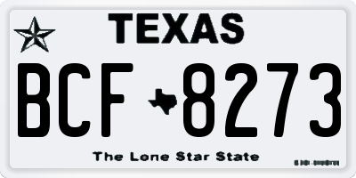 TX license plate BCF8273