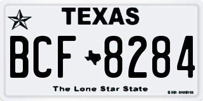 TX license plate BCF8284