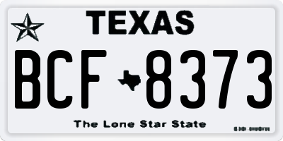 TX license plate BCF8373
