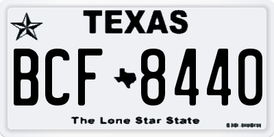 TX license plate BCF8440