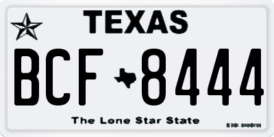 TX license plate BCF8444