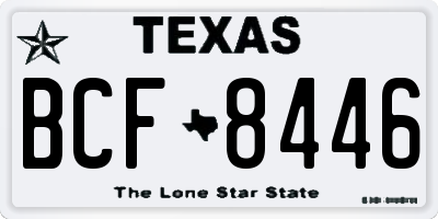 TX license plate BCF8446