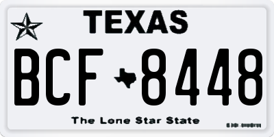 TX license plate BCF8448