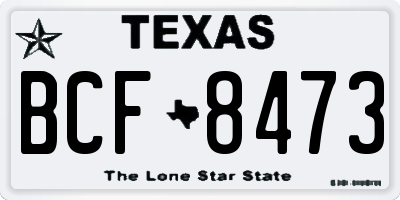 TX license plate BCF8473