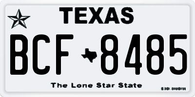 TX license plate BCF8485