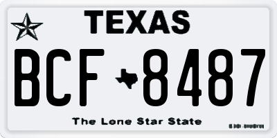 TX license plate BCF8487