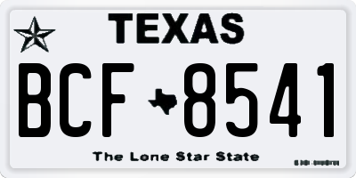 TX license plate BCF8541
