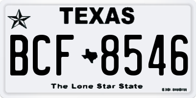 TX license plate BCF8546