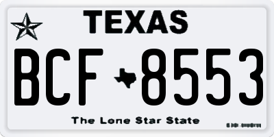 TX license plate BCF8553