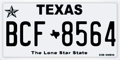 TX license plate BCF8564