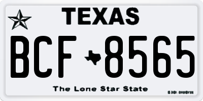 TX license plate BCF8565