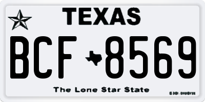 TX license plate BCF8569