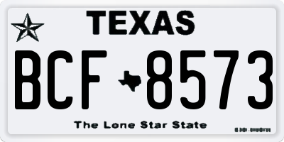TX license plate BCF8573