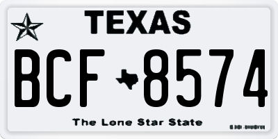TX license plate BCF8574