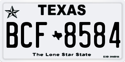 TX license plate BCF8584
