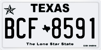 TX license plate BCF8591