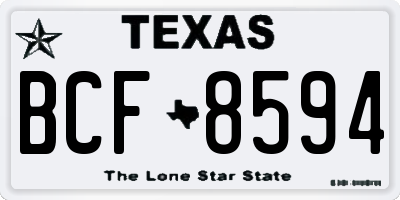TX license plate BCF8594