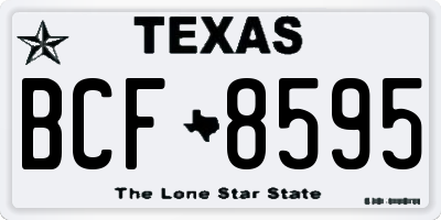 TX license plate BCF8595