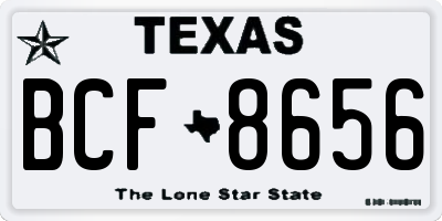 TX license plate BCF8656