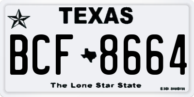 TX license plate BCF8664