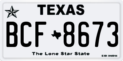 TX license plate BCF8673