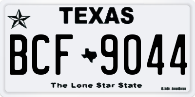 TX license plate BCF9044