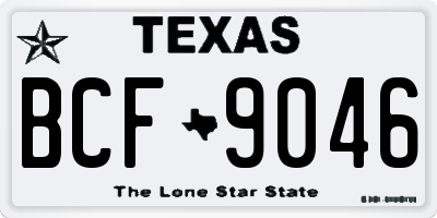 TX license plate BCF9046