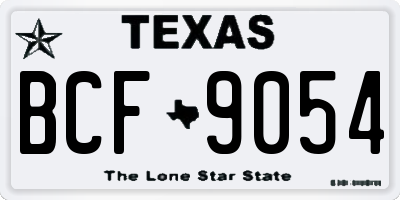 TX license plate BCF9054